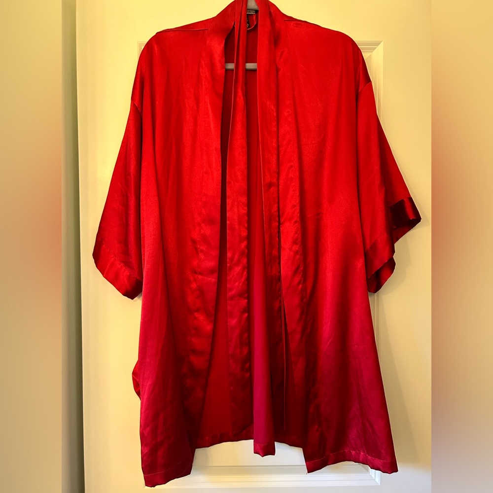 Victoria’s Secret Red Silk Robe